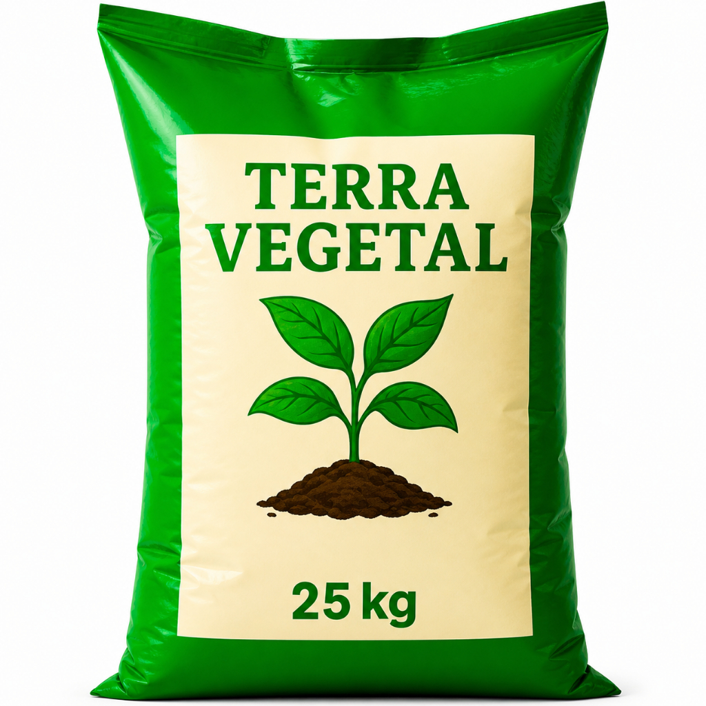 Terra Vegetal 25kg Rico Nutrientes Plantio Jardim Horta Vasos Substrato Solo Fértil Adubada Orgânica