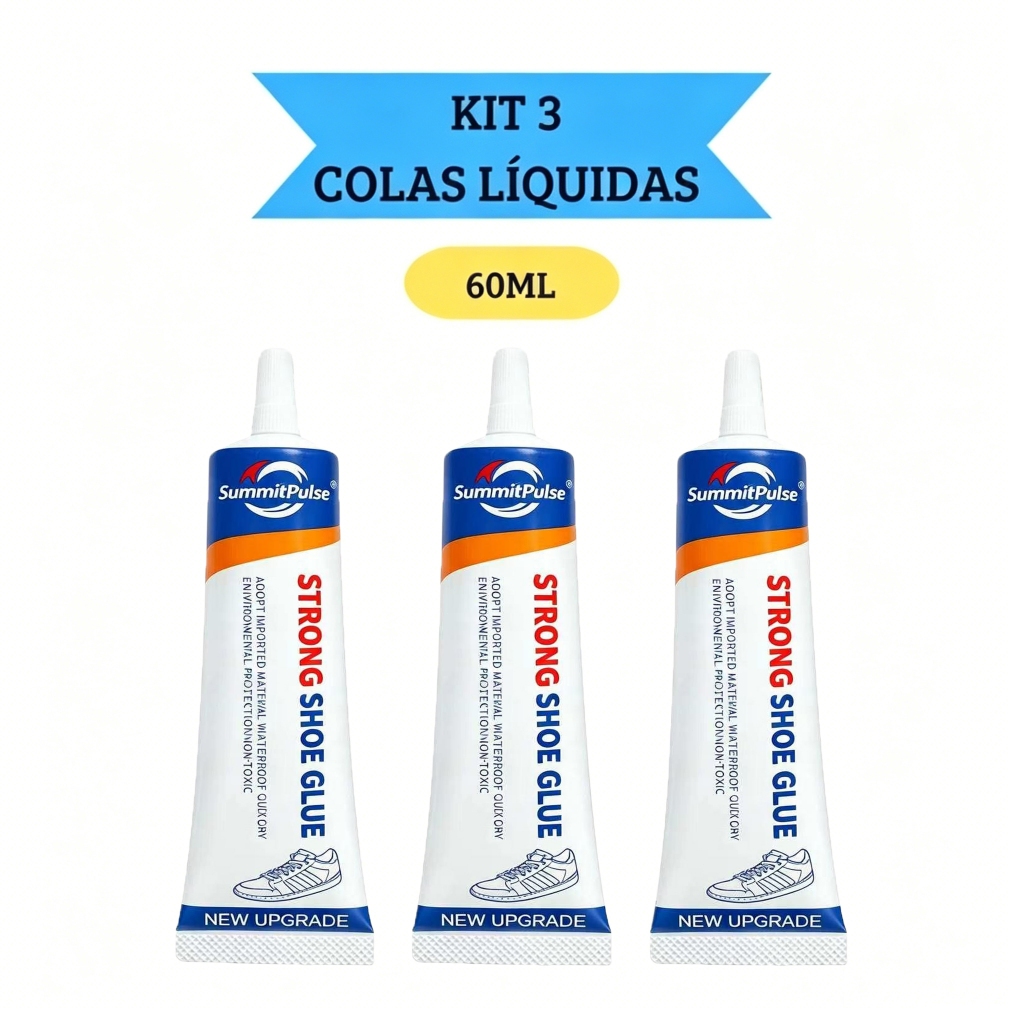 Cola para Sapatos Premium de Alta Resistência 60ml - Adesivo de Reparação para Calçado de Couro e Sapatilhas Desportivas