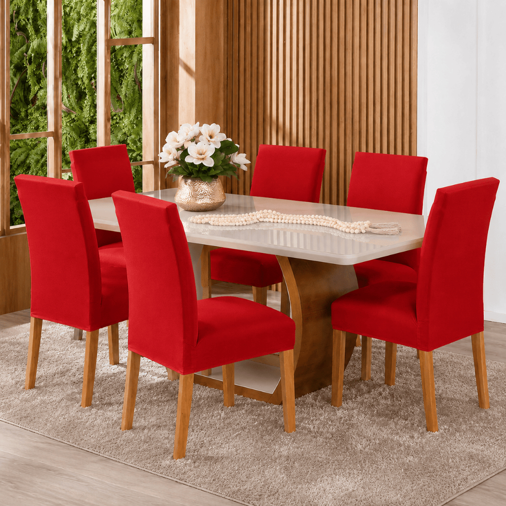 Capas De Cadeira Para Mesa de Jantar Protetora Com Elástico