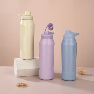 Garrafa Térmica Kubb 650ml 950ml Inox Personalizada Hydra Color com Capa Silicone Academia Esporte G