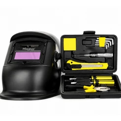 Kit Máscara de Solda Automática DIN 9 a 13 com Jogo Ferramentas 11 Peças