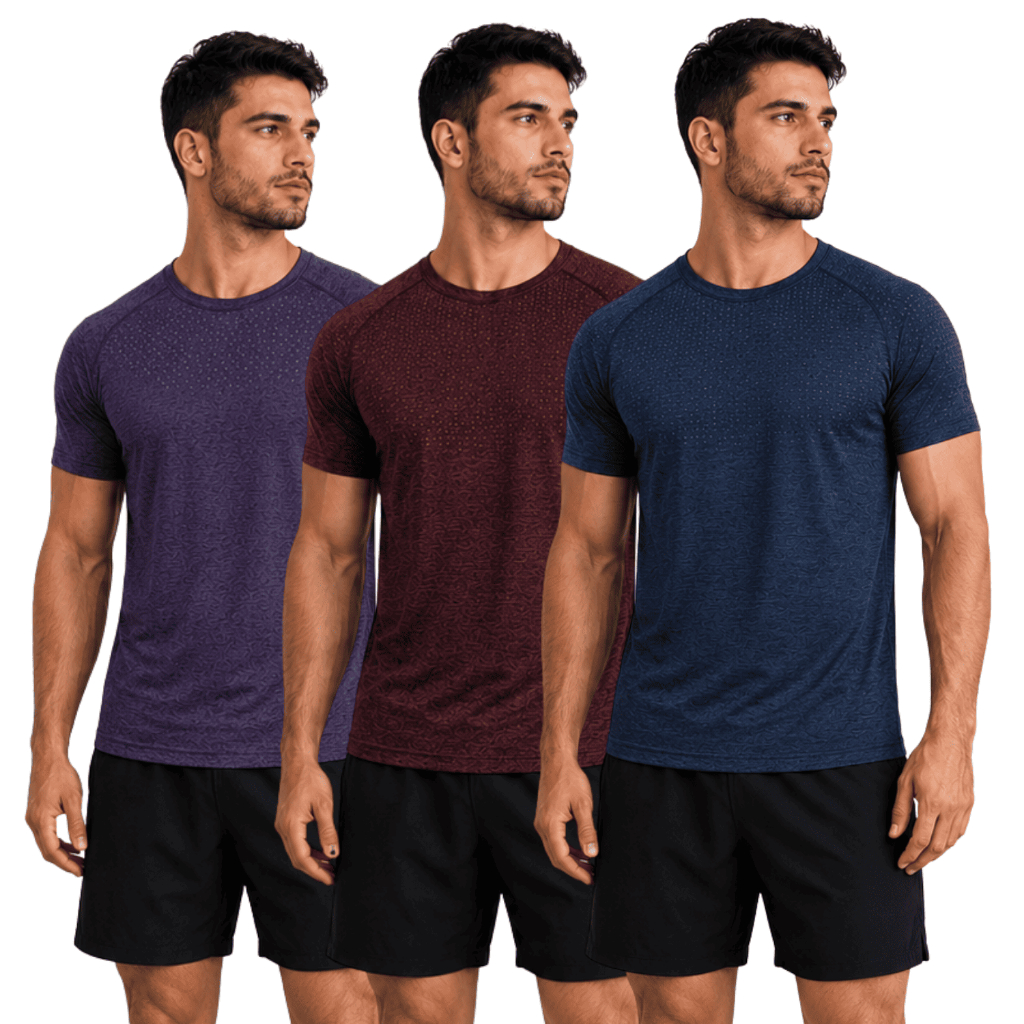 KIT 3 Camisetas Masculina Dry Fit para Academia Fitness Esportiva Tactel Treino Corrida Caminhada Confortável P ao GG