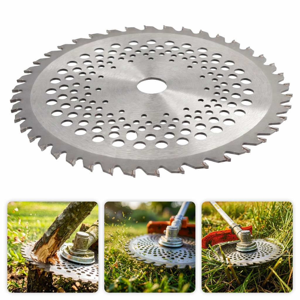 Lâmina Serra Disco Circular 40 Dentes Videa Para Roçadeira Furo 25,4mm x 230mm Corte De Mato Densos Galhos
