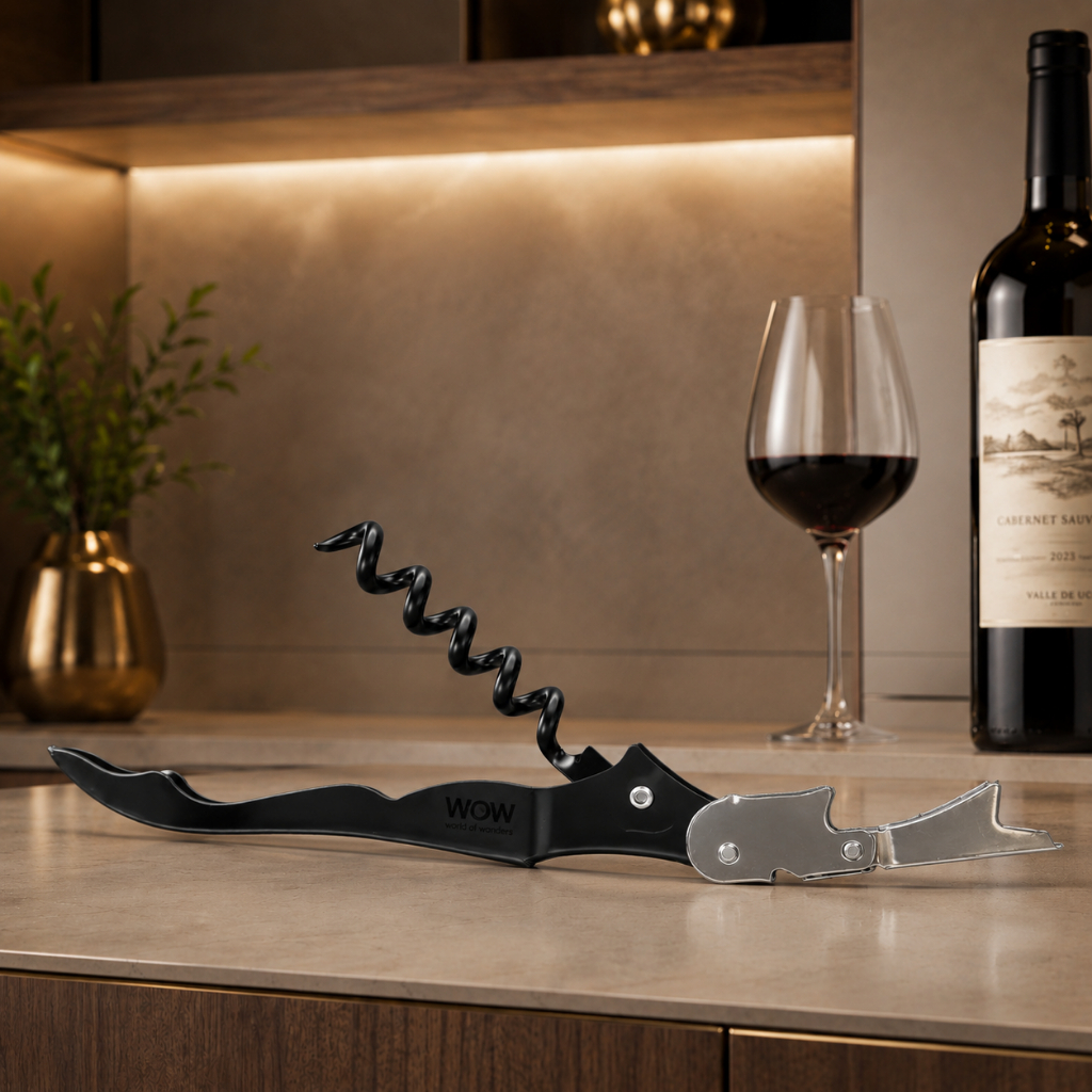 Abridor De Garrafa Vinho Saca Rolhas Aço Inox