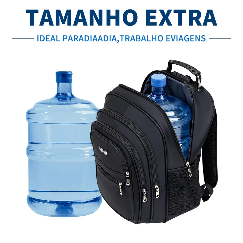 Mochila Masculina Grande Impermeável Reforçada para Notebook Trabalho — foto 7