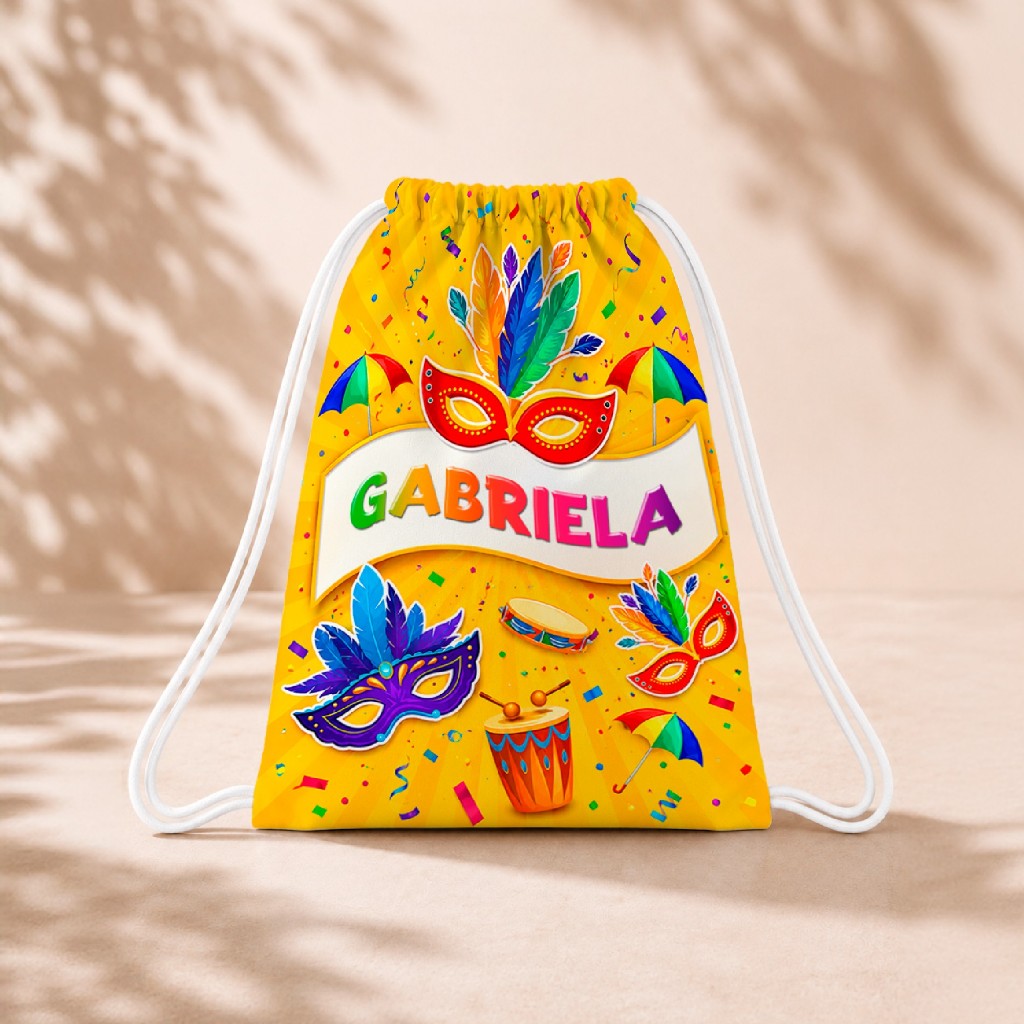 10 Mochila Personalizada Infantil 18x26 Sacolinhas Surpresa Festa Aniversário Lembrancinha Carnaval M2
