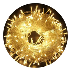Cordão Pisca de Natal 300 Leds 30 metros Fio Transparente 8 Funções Decoração Para Árvores, Casa e Festas LuvinCo