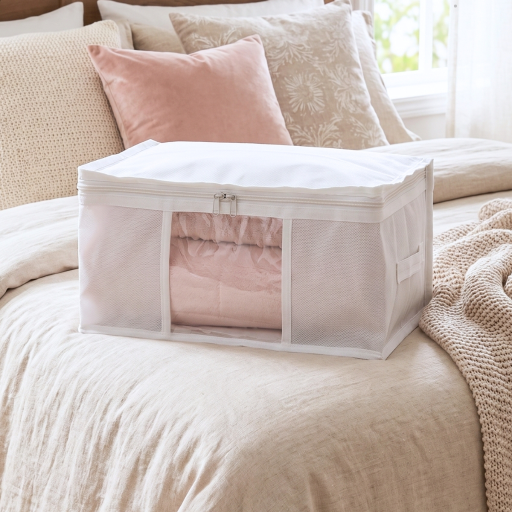 Saco Organizador Capa Protetora PP Cobertor Roupas Infantil 40x32x16