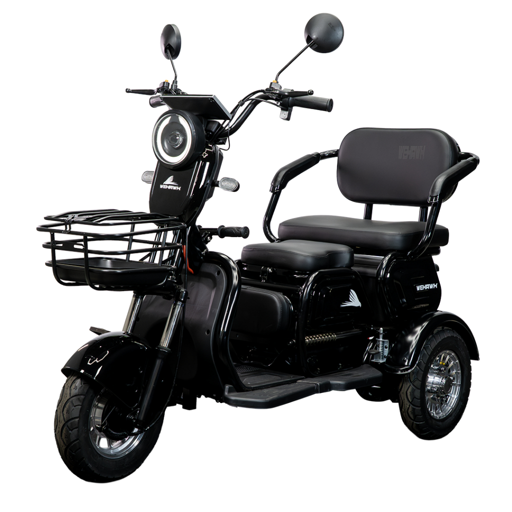 Triciclo Elétrico 800W para 3 Lugares Bateria de Lítio Autonomia de 50km Sem CNH WeHawk Multi 3