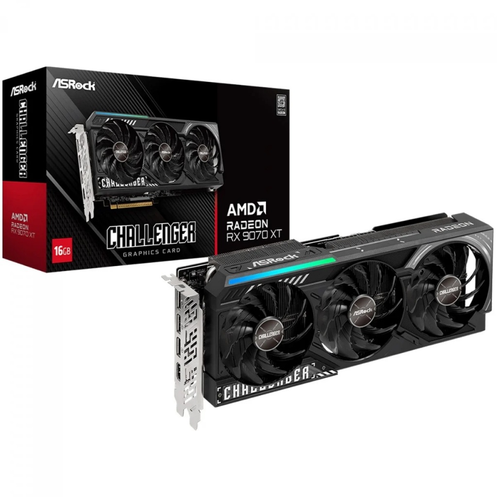Placa de vídeo ASRock AMD Radeon RX 9070 XT Challenger, 16 GB