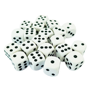 Conjunto com 20 Dados Kit para Jogos de Tabuleiro Cartas RPG 16mm Preto Tradicional Mesa 6 Lados