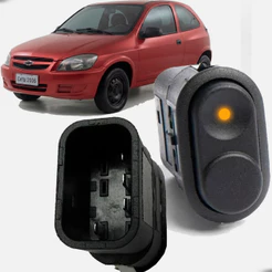 Botão Interruptor para Vidro Elétrico Celta Simples 2000 à 2006 4 Pinos