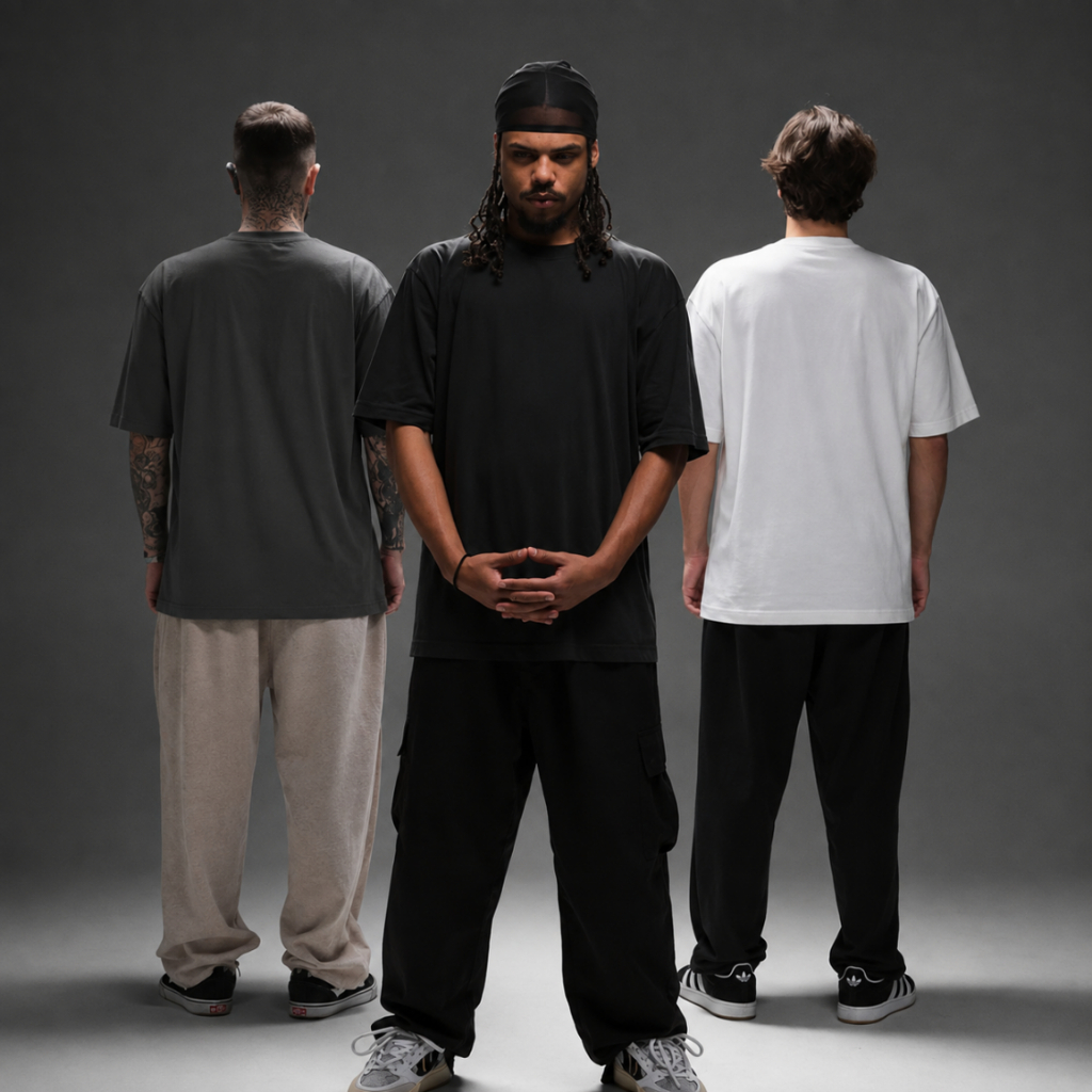 Kit 3 camisetas LISAS unissex oversized streetwear camisa