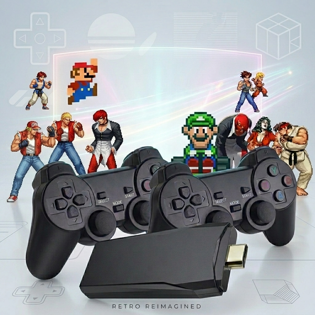 Videogame Stick X2 64Gb Com 2 controles sem fio 30.000+ games