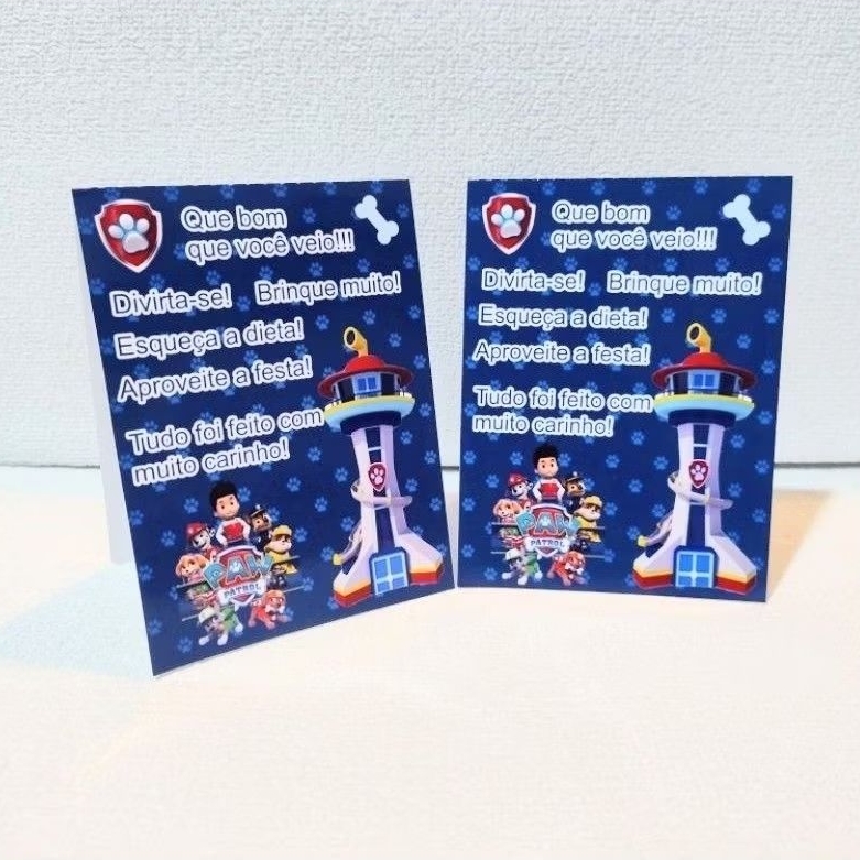 Plaquinhas agradecimento Patrulha canina , centro de mesa ,lembrancinhas personalizadas ,festa infantil , diversos temas
