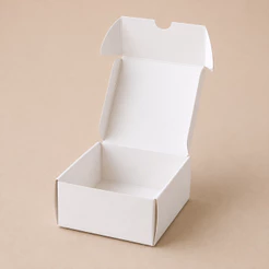 Kit Caixa branca 8,5x8,5x4 cm - Embalagem - Caixa Para Doce - Caixa Personalizada