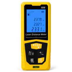 Trena a Laser Medidor de Distância 40M Handheld Digital Precisão com Nível Medição Área Volume Pitágoras Construção