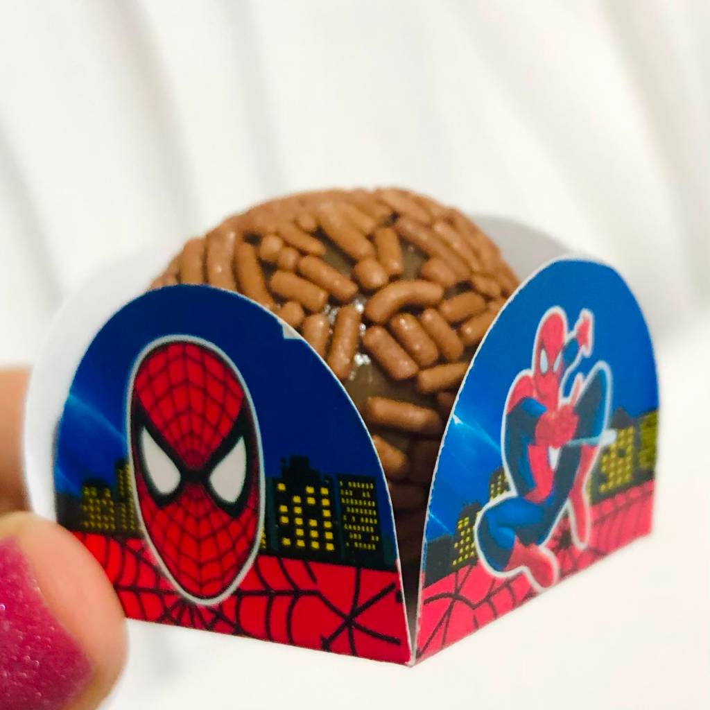 Forminha para Doces Homem Aranha | Porta Brigadeiro e Beijinho | Personalizado Festa Infantil
