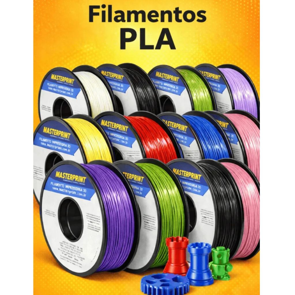 Filamento PLA 3D 1.75mm 1KG para Impressora 3D Masterprint