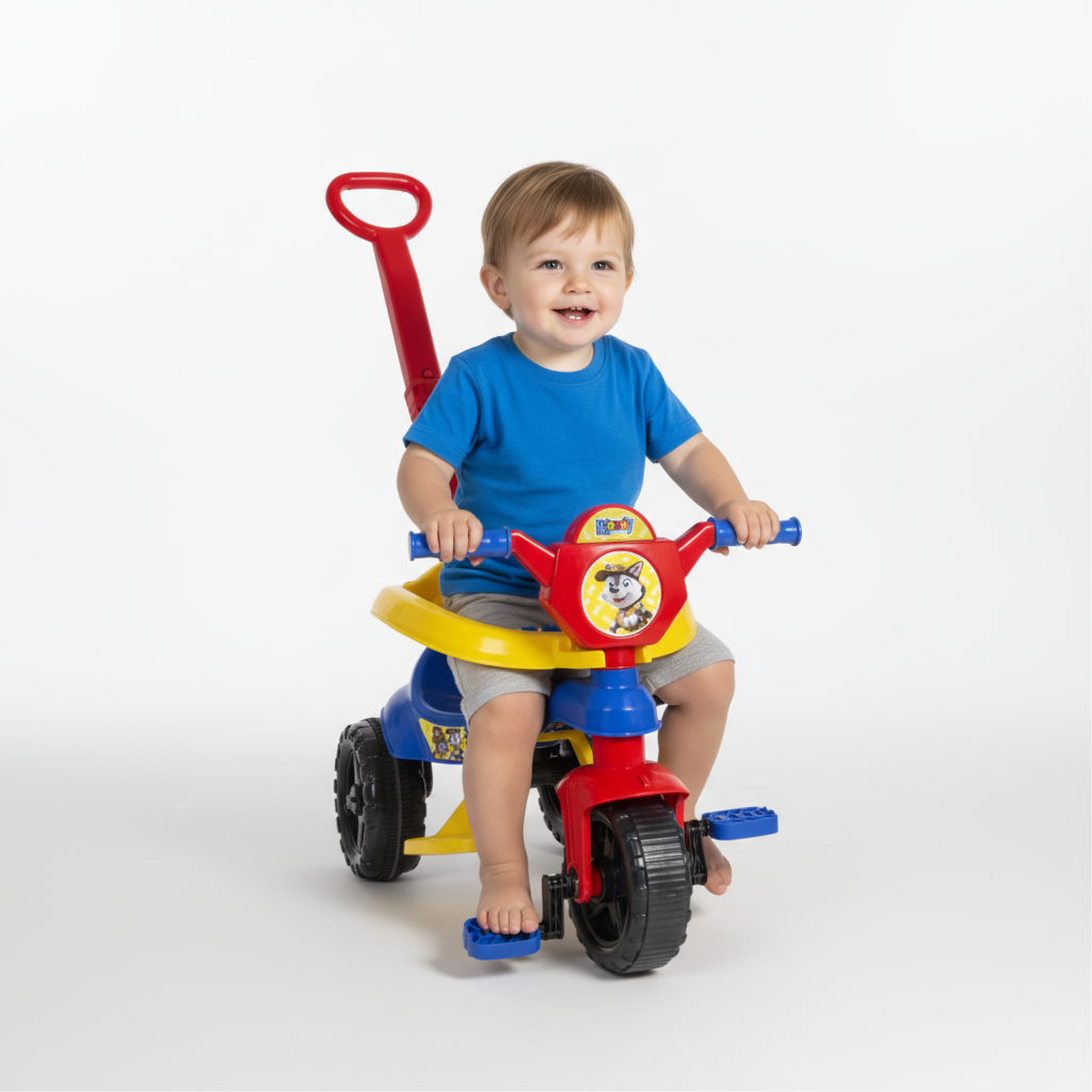 Triciclo Infantil Criança 1 ano | Rosa / Lilás / Azul / Verde - Motoca Completa Com Inmetro - QUEEN · foto 2