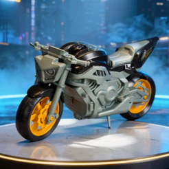 Moto de Brinquedo Gotham Sport Batman | Tamanho Grande | 32cm | Com Pé de Apoio | QUEEN SHOP