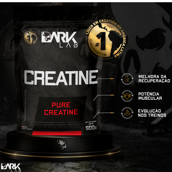 Creatina Monohidratada Pura Refil 500g Dark Lab - Creatina 100% Pura · foto 2