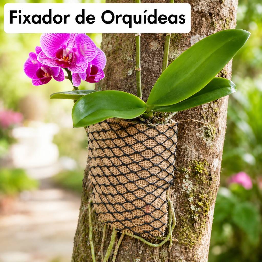 Kits 6, 12 e 24 Fixador p/ Orquideas, suporte p/ plantas, Tela, sphagno, barbante e Juta, enraizamento e floração