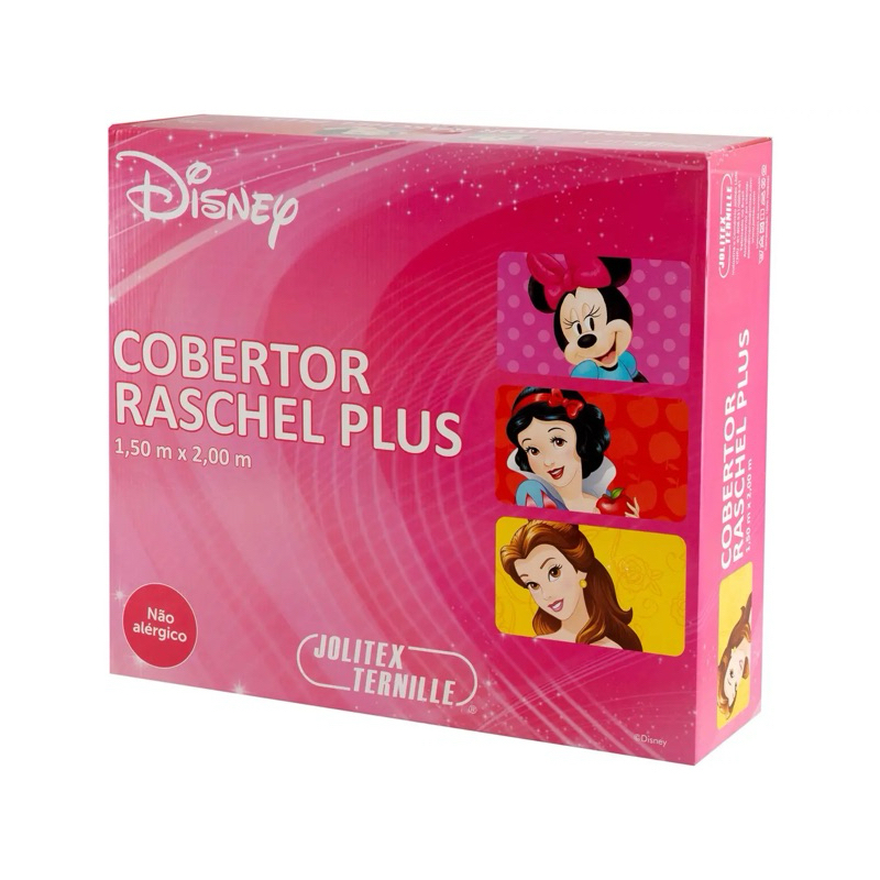 Cobertor Princesas Disney Jolitex Original Antialérgico Quentinho Na Caixa 1,50 x 2,00 Solteiro — imagem 2 de 2