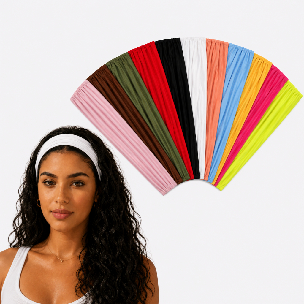 Faixa De Cabelo Penteado Esporte Tiara Headband Elástica Para Academia Lazer Yoga