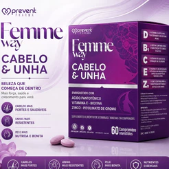 Cabelo e Unha Resistente | Vitamina para Crescimento Fortalecimento Rápido | 60 Caps