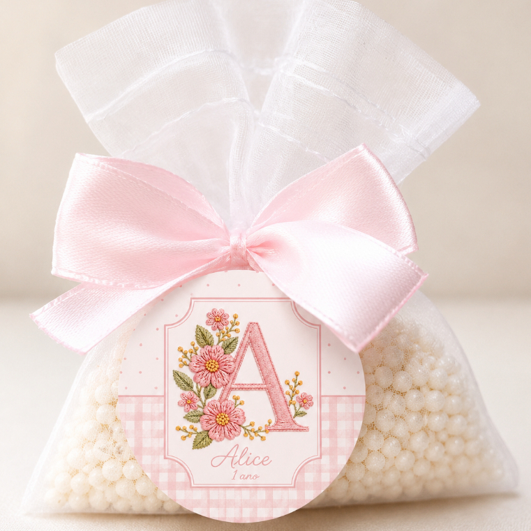Kit 30 Sachês Perfumados | Lembrancinhas Personalizadas | Batizado Casamento Maternidade Chá Revelação e Bebê