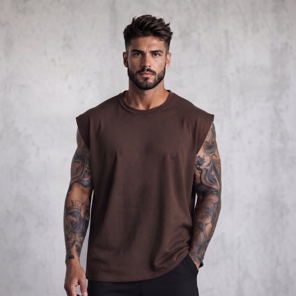Camisetas Regata Masculina Oversized Academia Colete Masculino Machão 100% Algodão Sem Estampa Lisa