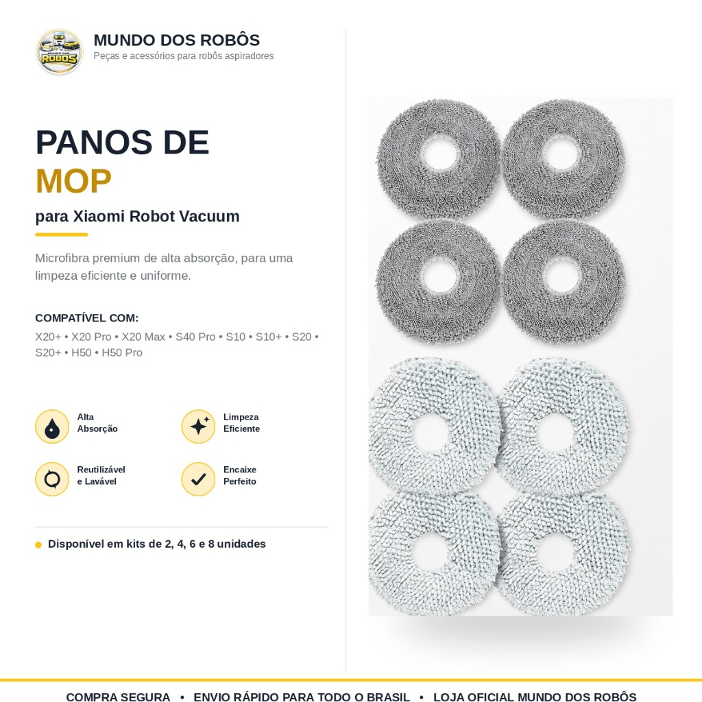 PANO MOP ASPIRADOR ROBO XIAOMI S10 S20 X20+ X20PRO X20 MAX S40 PRO H50 H50 PRO K