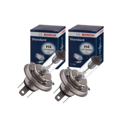 Par Lâmpada H4 Bosch Halogena Branca Farol Alto Baixo Foco Duplo 12v 60/55w P43t 0986AL1513 2 (Duas)