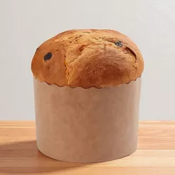 Forma Panetone de Natal - 500g - Kraft Lisa - 10 unidades