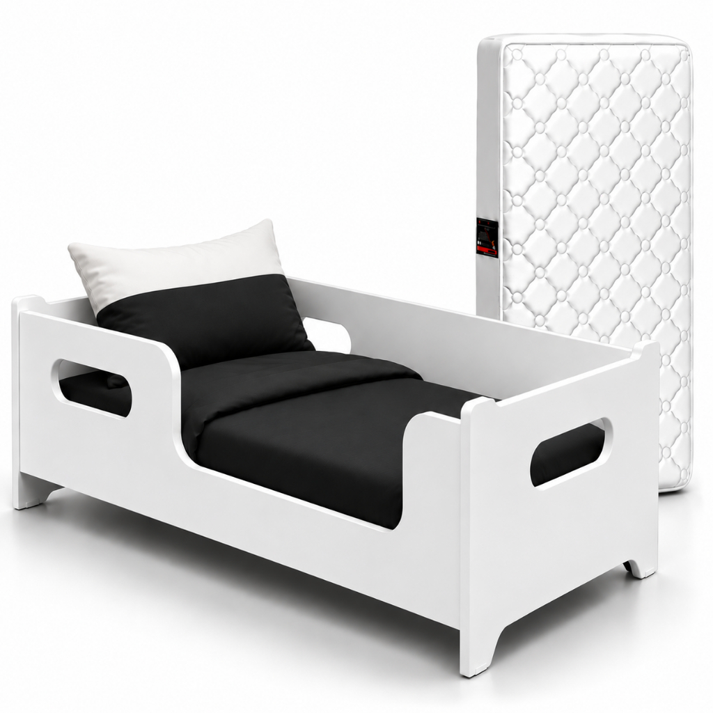 Cama Encanto Infantil Montessoriana Colchão Incluso Caminha Cercado Juvenil Quarto Unisex Menina Menino Bebe