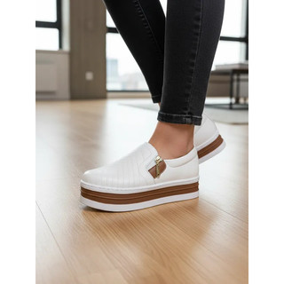 Tênis Slip on Feminino Moda Fashion Casual Calce Fácil Confort Estilo Social Trabalho Presente Mães