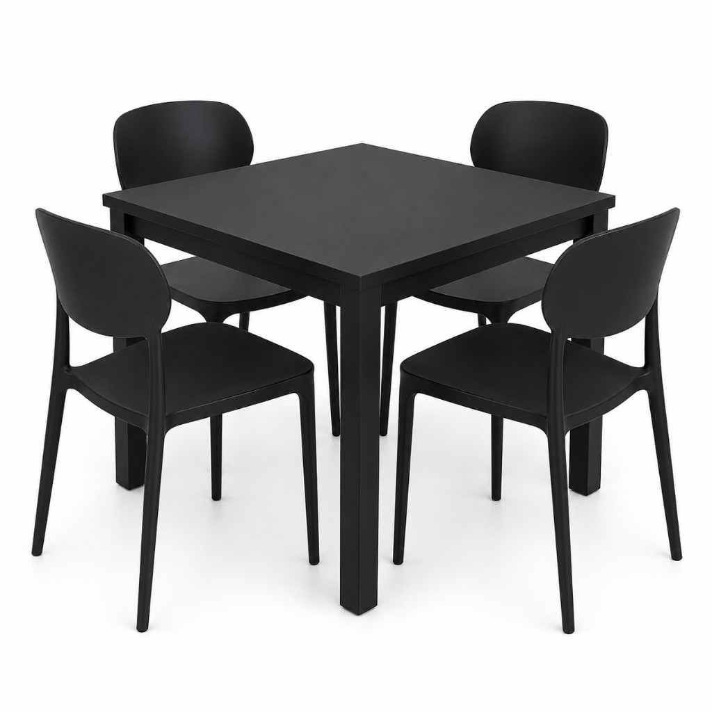 Conjunto de Jantar Mesa 90X90 + 4 Cadeiras Modernas Escolha Seu Modelo | Mais Vendido | Sucesso de Vendas · foto 2