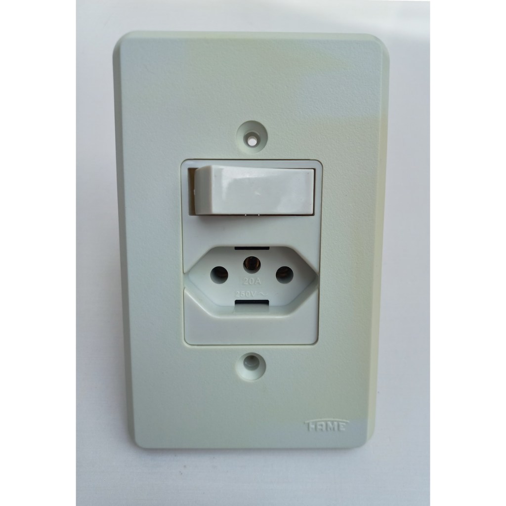 Interruptor - 1 Teclas Simples + 1 Tomada De 20a 4x2 Fame