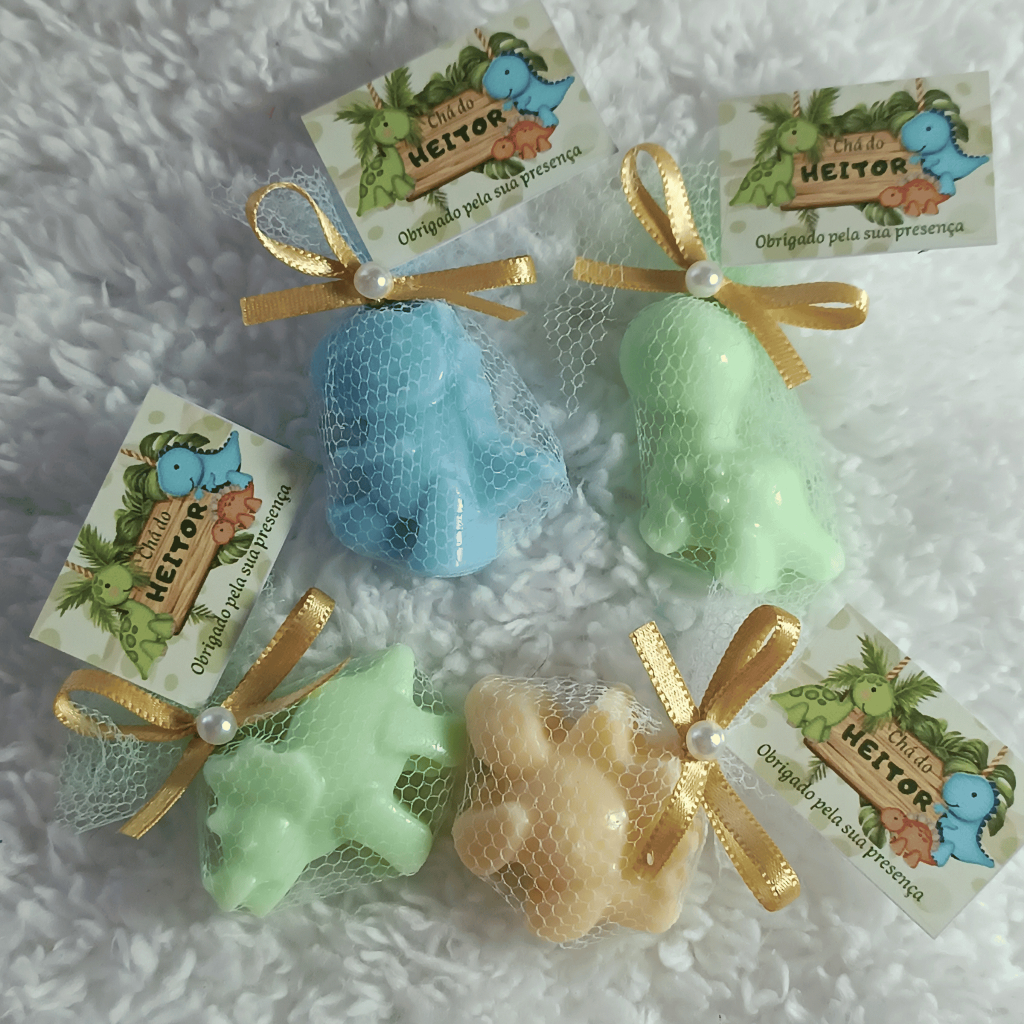 Dinossauros - kit 10 - Lembrancinhas Prontas Personalizadas Chá de Bebê Lembrança Maternidade Aniversário