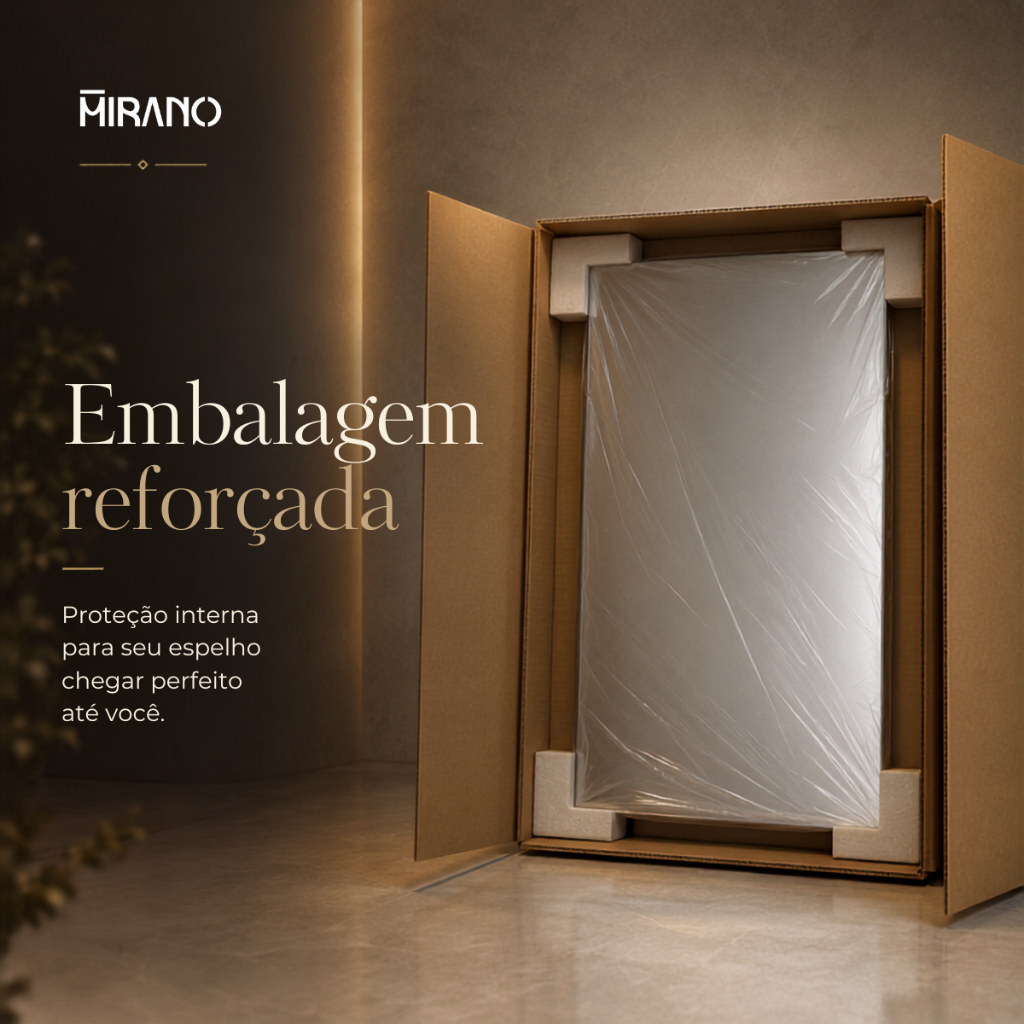 Espelho Mirano Lisboa 80x40cm Lapidado para Banheiro — foto 7