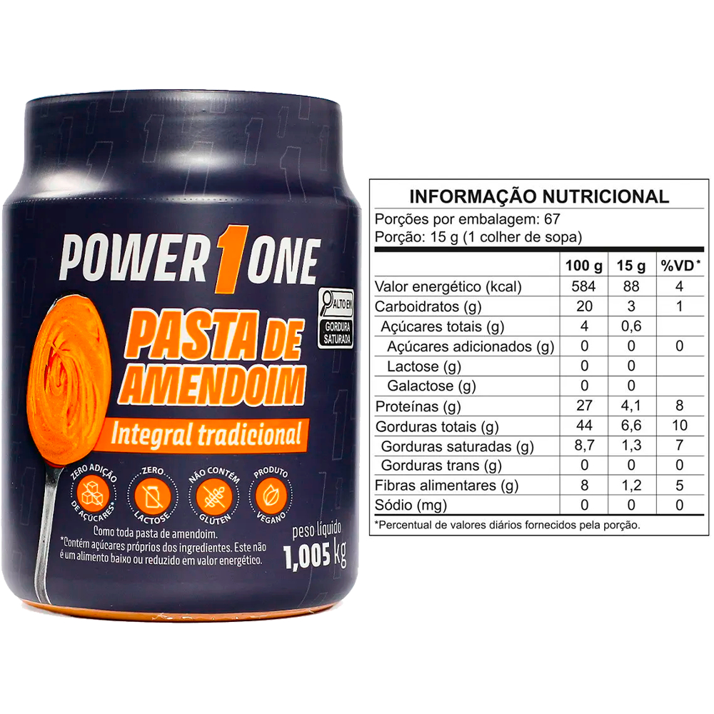 Pasta de Amendoim Integral 1kg Power One · foto 2