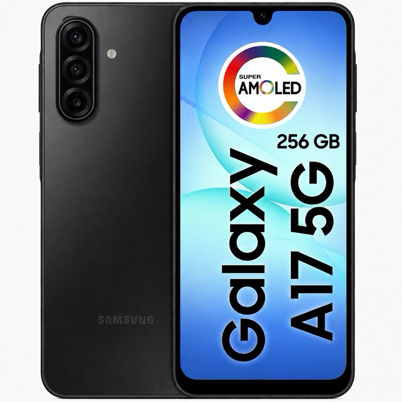 Smartphone Samsung Galaxy A17 5G 256GB 6,7 Super AMOLED Câmera Tripla 50MP IA Ge