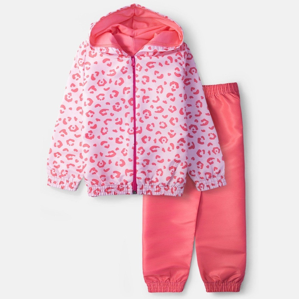 Conjunto Infantil Menina Corta Vento Animal Print Inverno La Luna Tamanhos 2 ao 12