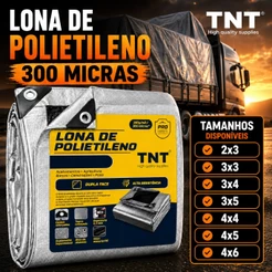Lona EXTRA FORTE 300 Micras 3x2 3x3 3x4 3x5 4x4 4x5 4x6 Ilhós Reforçado Dupla Face TNT
