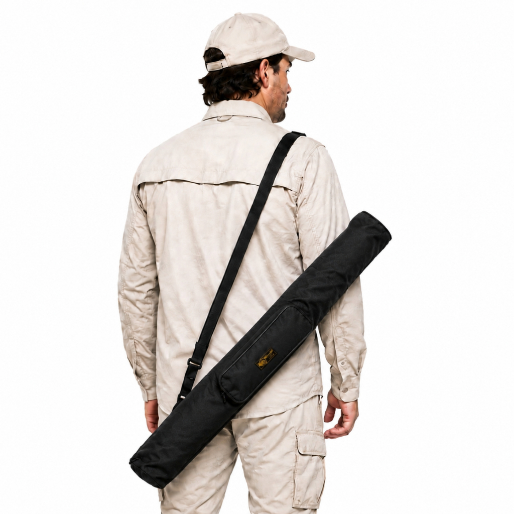 Bolsa para Barraca 70cm Cilíndrica com Bolso Transporte Camping Porta Varas