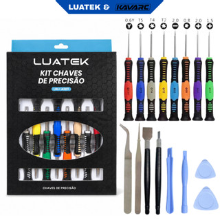 Kit Chaves de Precisão 16 Peças Ferramentas para Celular Eletrônicos Manutenção e Reparo LUATEK