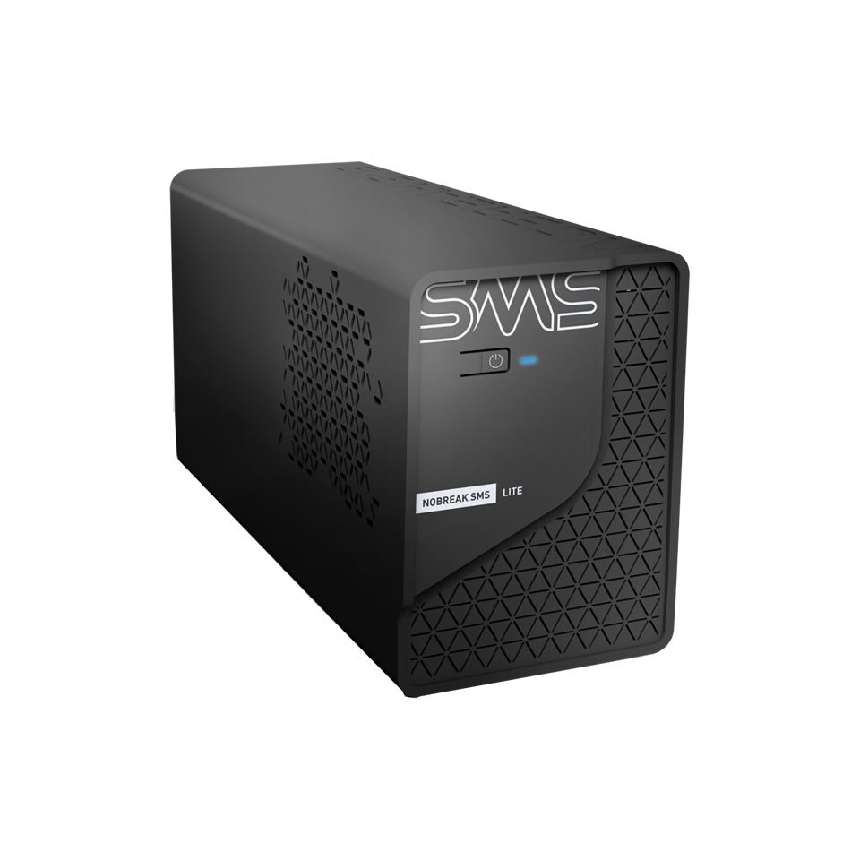 No-Break SMS Lite 600VA (300W) Preto (E:Bi-Aut / S:115V / T:4)