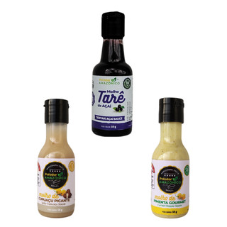 Kit 3 Molhos Amazônicos Teriyaki, Pimenta e Cupuaçu