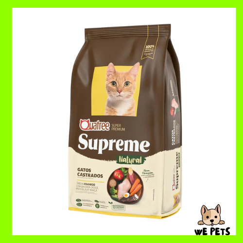 Ração 10,1kg Quatree Supreme para Gato Castrado Frango e batata doce